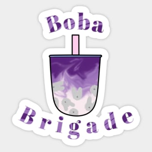 Boba Brigade Rabbit Taro Milk Tea Sticker